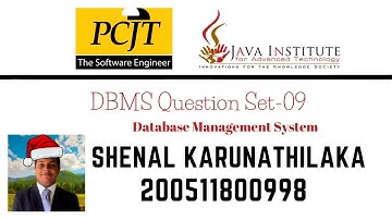 Question Set 09 | Database Management System | Java Institute | Shenal Karunathilake