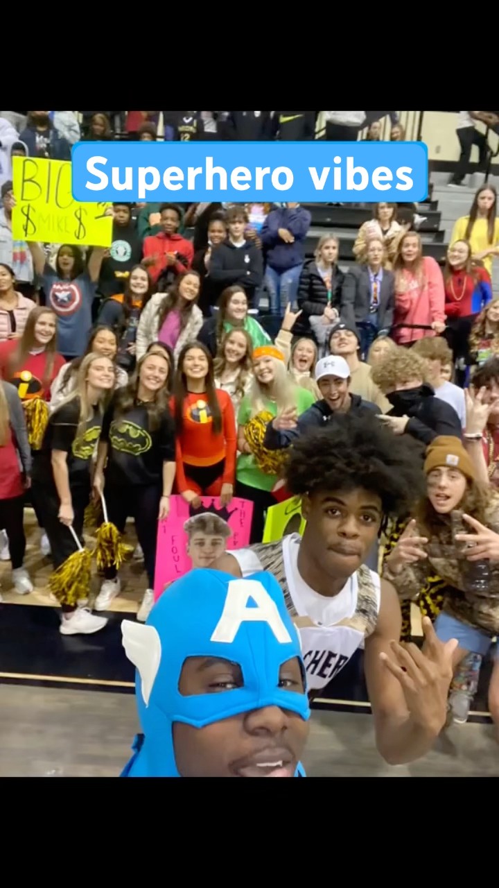 This student section dressed up as superheroes and KILLED IT ? #shorts
