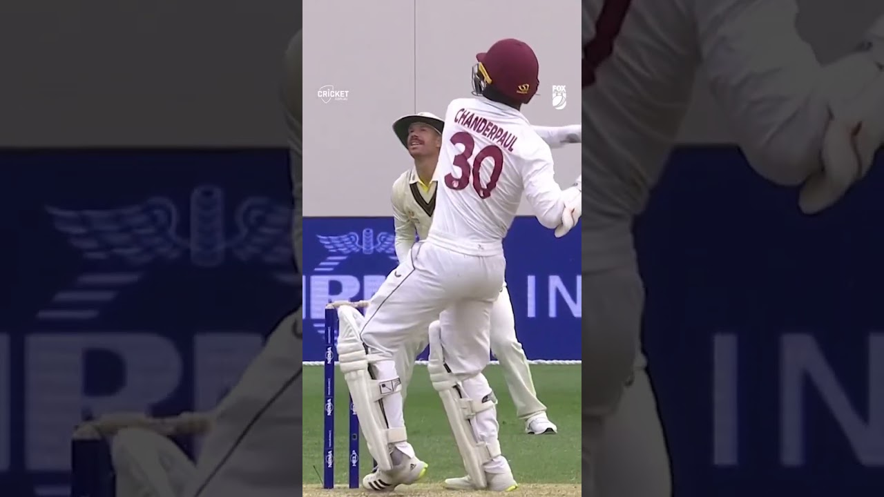 Chanderpaul Jnr smashes Cummins for a huge six #PlayOfTheDay