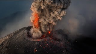 : BIG EXPLOSION!!! #fuegovolcano filmed by drone