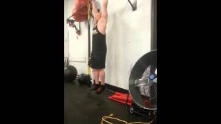 Two-handed dead hang.