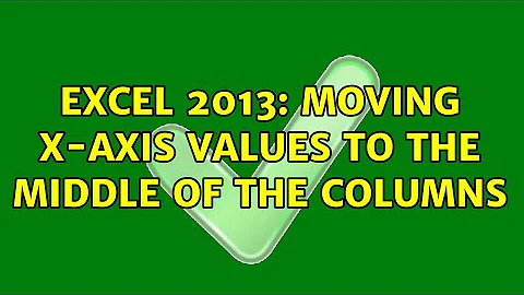 Excel 2013: moving X-Axis values to the middle of the columns (2 Solutions!!)