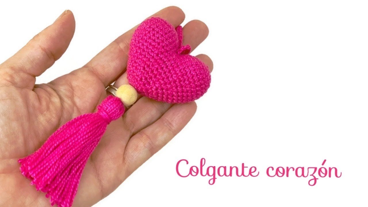 Colgante / llavero corazón con borla (1ªparte: el corazón)