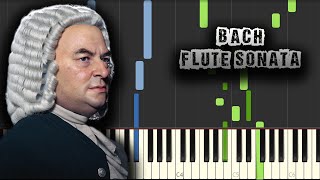 Bach - Flute Sonata in E Flat Major, BWV 1031 II.Siciliano - [Piano Tutorial] (Download MIDI + PDF)