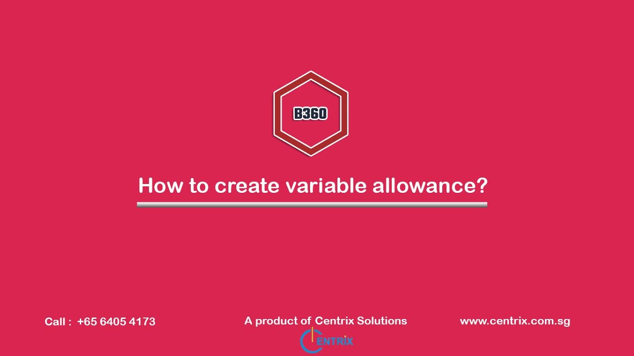 Variable Allowances How to create variable allowance? Cloud payroll software - YouTube