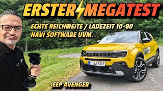 E Jeep Avenger Summit im Megatest! Echte Reichweite Ladezeit Navi Software #elektroauto #electriccar