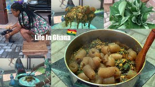 Cooking The Authentic & Most Loved Vegetable Stew In Ghana For A Famous YouTuber @JasmineAmaa