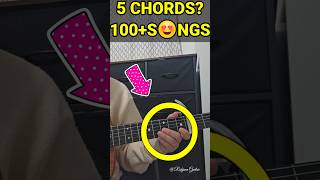MASTER ONLY 5 CHORDS TO PLAY A HUNDRED OF SONGS#Shorts#Guitar Easy