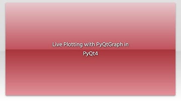 Live Plotting with PyQtGraph in PyQt4