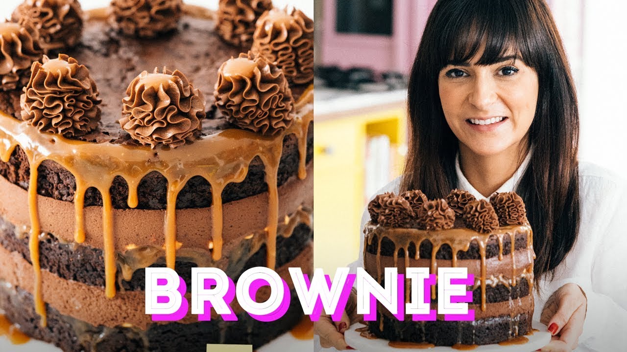 BOLO BROWNIE aka BOLO SNICKERS COM MUITO CARAMELO E CHOCOLATE ♥️ | DANI NOCE RECEITA