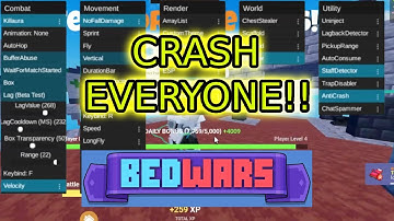 CRASH ANYONE In Roblox Bedwars.. (NEW SCRIPT!!!)