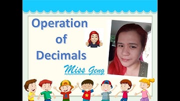 OPERATION IOF DECIMALS | Math made easy!