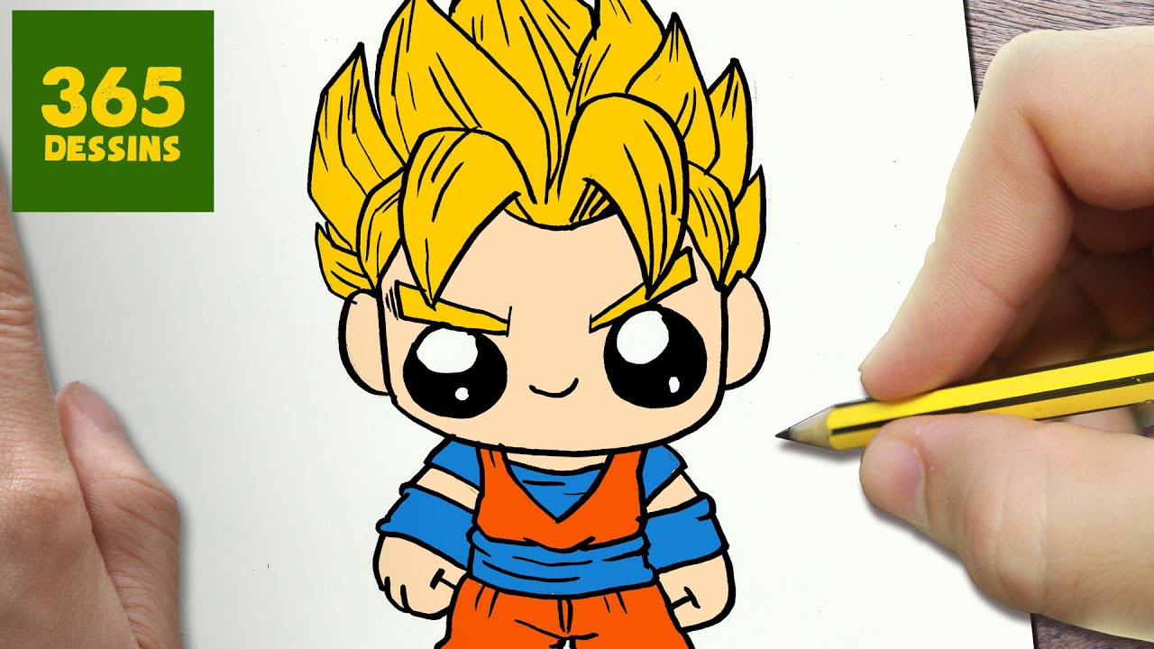 COMMENT DESSINER GOKU KAWAII ÉTAPE PAR ÉTAPE - Dessins ...