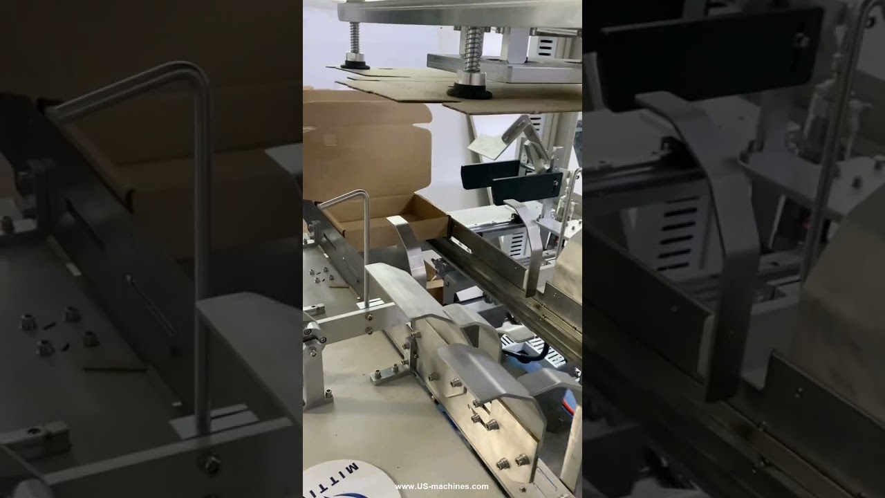Automatic tray lip case box forming folding making machine production video