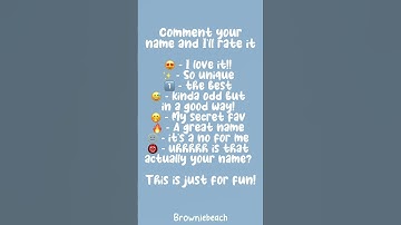 Comment your name and I’ll rate it in the comments || Remember, this is just for fun!