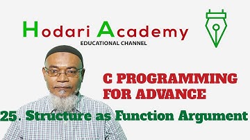 C Programming for Advanced - 25. Structure as Function Arguments