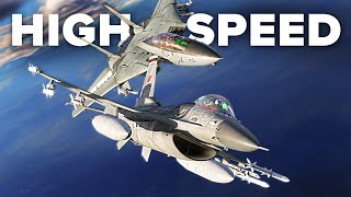 F-16 Viper VS F-14 Tomcat High Speed Dogfight | DCS World