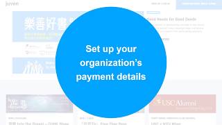 Set Up Your Organizations Payment Details On Juven