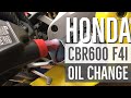 CBR600 F4i Oil Change | Motorcycle maintenance