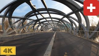 Hans-Wilsdorf bridge in Geneva, Switzerland | Spring 2022【4K】Canton de Genève, Suisse