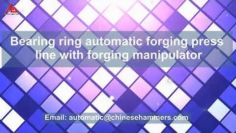 How its made bearing ring by automatic forging press line with forging manipulator