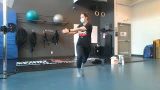 Split Stance Pallof Hold and Twist