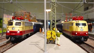 Zugbetrieb der Deutschen Bundesbahn von 1965-1972 auf Märklin Modelleisenbahn