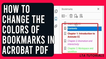 How To Change the Colors of Bookmarks in Adobe Acrobat PDF Tutorial - Color Code the Bookmarks