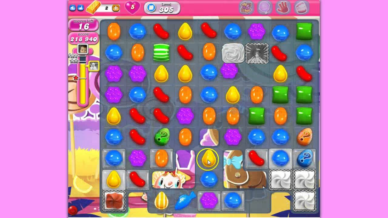 Candy Crush Saga level 305 - YouTube
