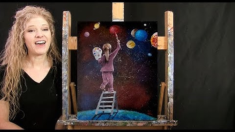 Learn How to Paint PLANETARY PAINTER with Acrylic - Paint & Sip at Home - Galaxy Step by Step Lesson