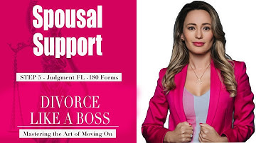 Step 5 - Judgment FL180 Forms - Spousal Support