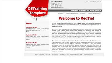 Joomla 1.5 Template Design, Lesson #25: Header and Logo