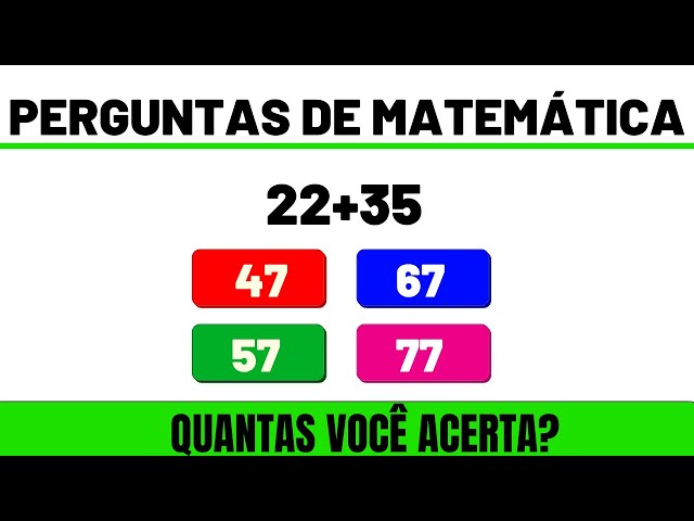 Quiz de Matemática - Multiplicação#quiz #tentaacertar #matematica