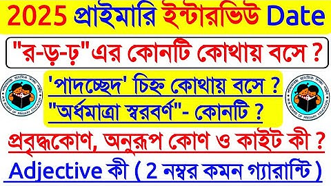 প্রাইমারি ইন্টারভিউতে 2 নম্বর পাক্কা গ্যারান্টি কমন, Primary interview Preparation 2025, interview