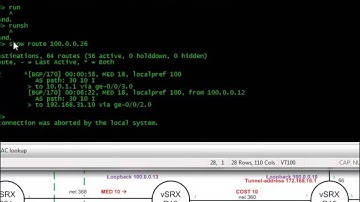JUNOS JNCIE BGP PATHSELECTION-6-MED ( MED plus IGP ) part 3