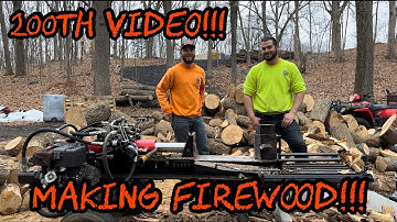 #200 Splitting Firewood with Modified RuggedMade Log Splitter!!!