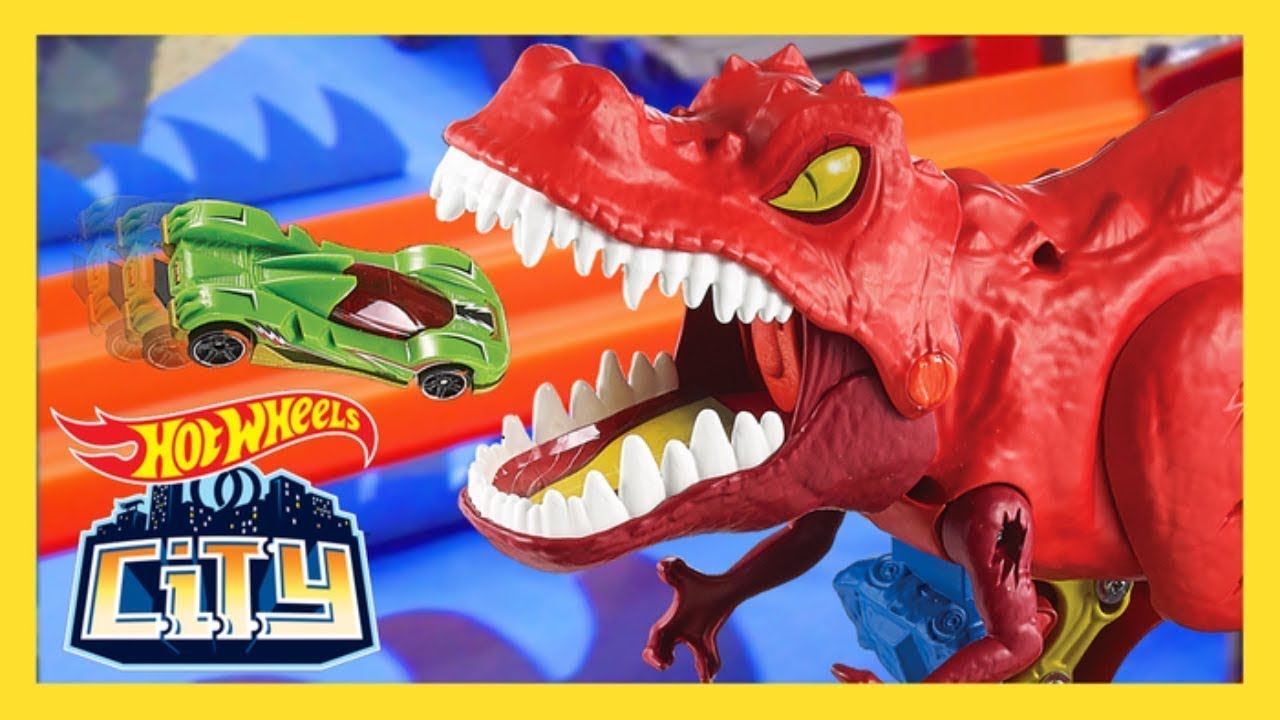Pista Hot Wheels City: Ataque Toxico Do Dinossauro - Mattel