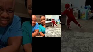 Vinny practiced for weeks for his birthday entrance #fyp #powerrangers