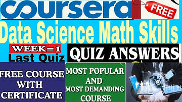 Week-1 Last quiz| Graded quiz on Sets, Number Line,Simplification, Data Science Math Skills