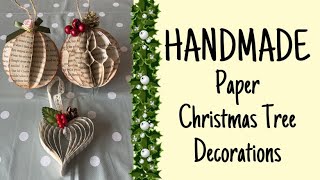HANDMADE - PAPER CHRISTMAS DECORATIONS - VINTAGE