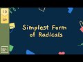 (10) Simplest Form of Radicals | GRADE9 Q2