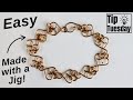How to Make a Heart Chain Bracelet with a Wire Jig / DIY Wire Jewelry Tutorial
