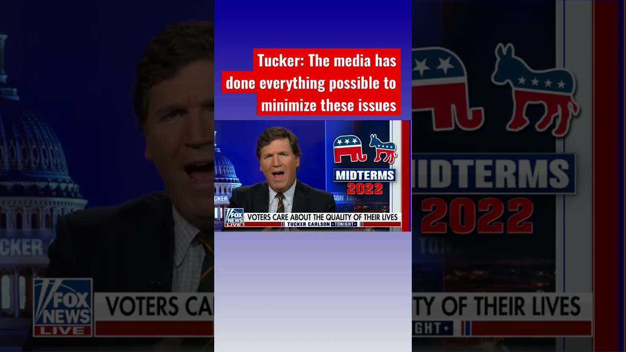 Tucker shreds media for avoiding important midterm issues #shorts