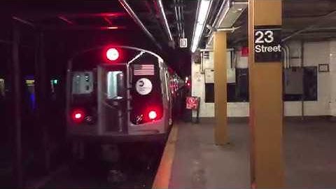 Brooklyn-bound R179 (C) train departing 23rd Street