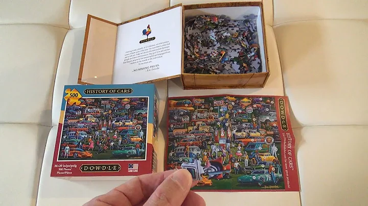 DOWDLE JIGSAW PUZZLE HISTORY OF CARS 500 PIECE PUZZLE UNBOXING AND CUSTOMER REVIEW PUZZLES REVIEWS