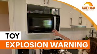 Squishy toy explodes after microwaving, burns child | Sunrise