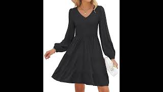 Fashion black long sleeve mini dress for Any Occasion 2023