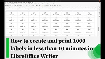 How to create and print 1000 labels in less than 10 minutes in LibreOffice Writer