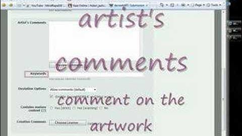 deviantArt Submit Art Tutorial