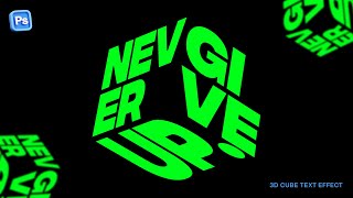 3D Cube Text Effect / Photoshop Tutorial